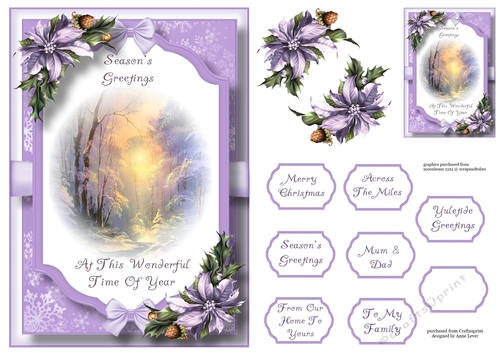 Beautiful Christmas Scene - Ethereal Woodlands A5