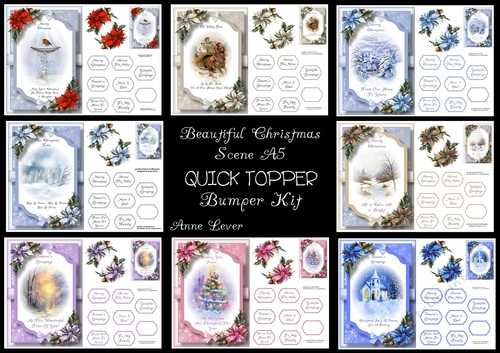 Beautiful Christmas Scene A5 QUICK TOPPER Bumper Kit 