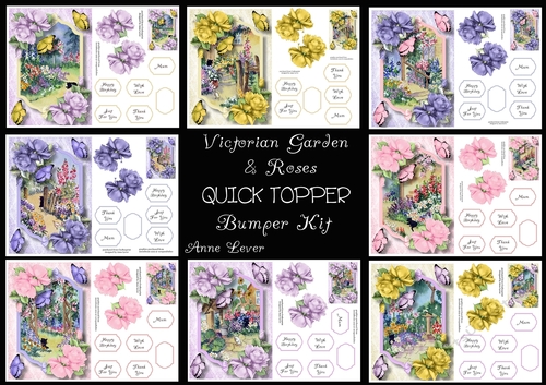 Victorian Garden & Roses QUICK TOPPER Bumper Kit