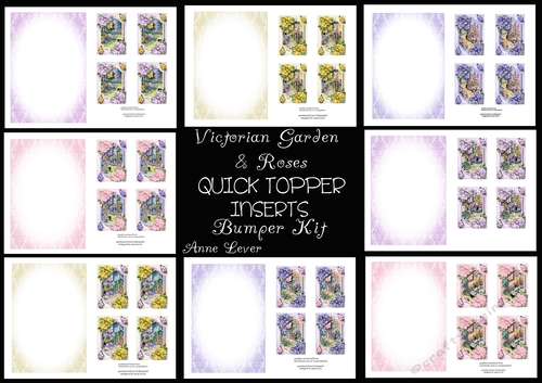 Victorian Garden & Roses QUICK TOPPER INSERTS Bumper Kit