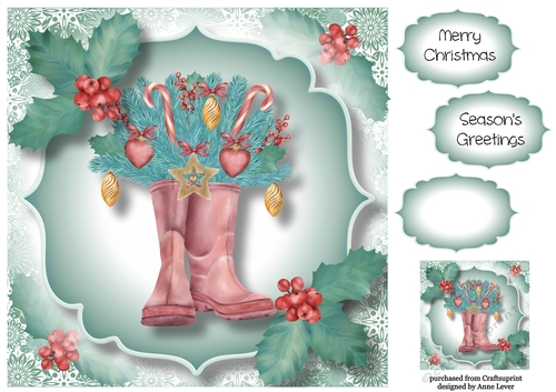 The Christmas Wellington Boots 8x8