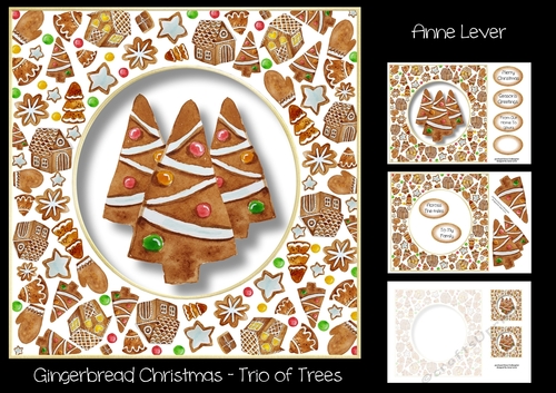 Gingerbread Christmas - Trio Of Trees