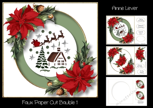 Faux Paper Cut Bauble 1