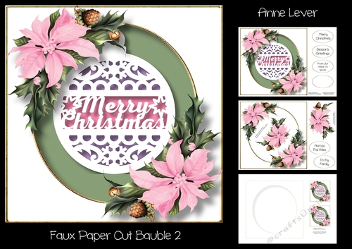 Faux Paper Cut Bauble 2
