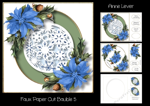 Faux Paper Cut Bauble 5