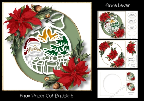 Faux Paper Cut Bauble 6