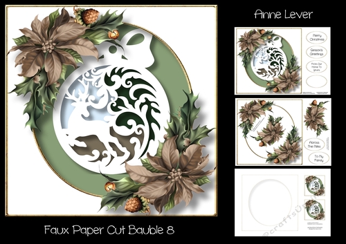 Faux Paper Cut Bauble 8