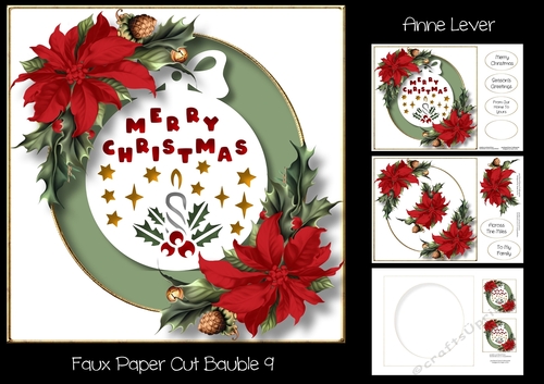 Faux Paper Cut Bauble 9