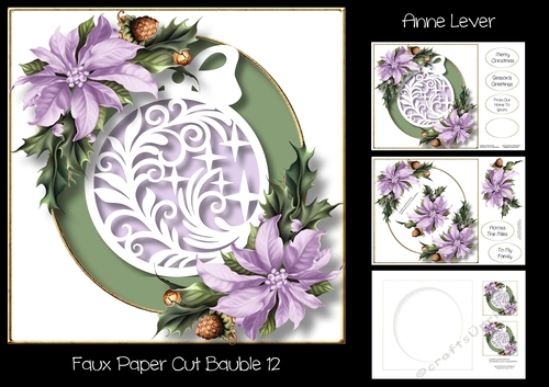 Faux Paper Cut Bauble 12