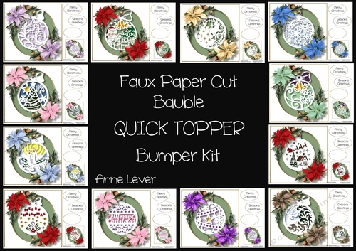 Faux Paper Cut Bauble QUICK TOPPER Bumper Kit