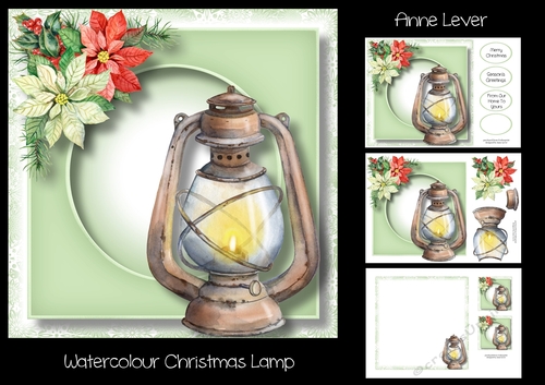Watercolour Christmas Lamp