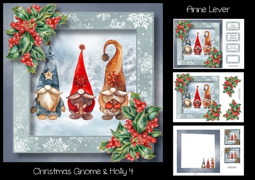 Christmas Gnome & Holly 4
