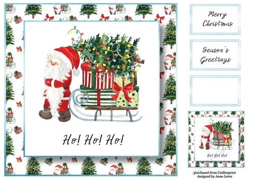 Merry Christmas Santa 4 8x8