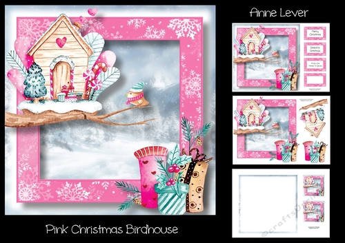 Pink Christmas Birdhouse