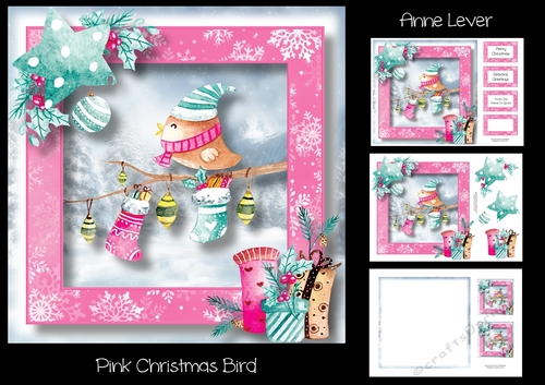 Pink Christmas Bird