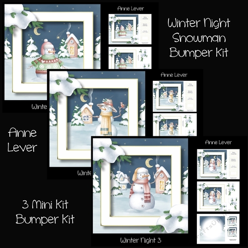 Winter Night Snowman Bumper Kit