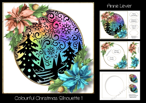 Colourful Christmas Silhouette 1