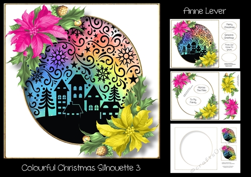 Colourful Christmas Silhouette 3