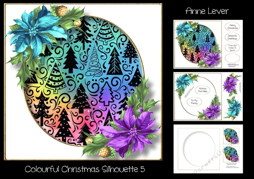 Colourful Christmas Silhouette 5