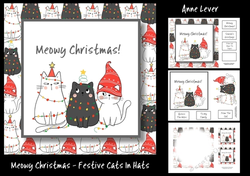 Meowy Christmas - Festive Cats In Hats