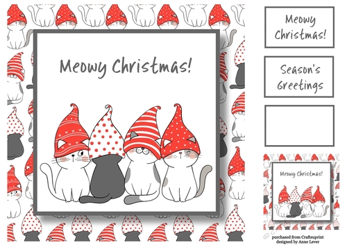 Meowy Christmas - Cats In Hats 8x8