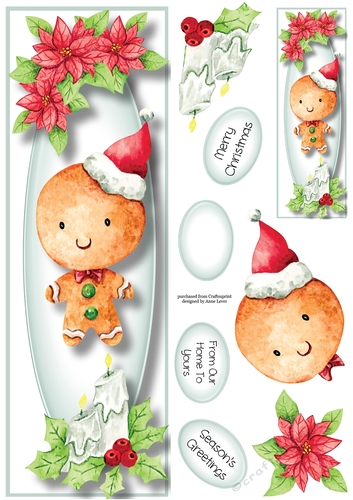 Jolly Gingerbread Man Lge DL