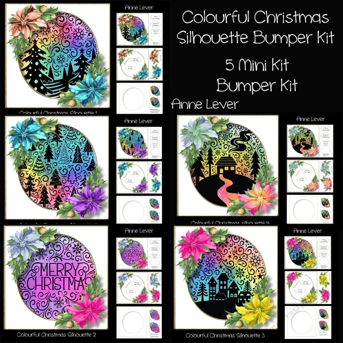 Colourful Christmas Silhouette Bumper Kit