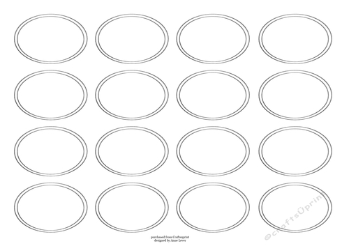Silver Edged Oval Blank Greetings Tiles