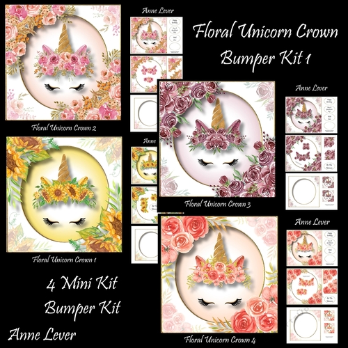 Floral Unicorn Crown Bumper Kit 1