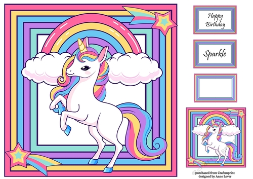 Rainbow Unicorn 2 8x8