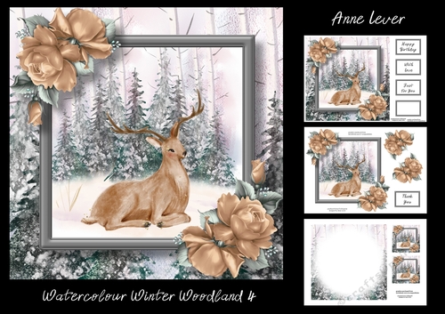 Watercolour Winter Woodland Birthday 4