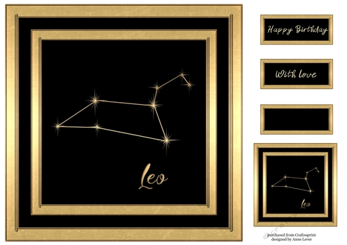 Gold Zodiac Star Constellations - Leo