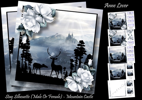 Stag Silhouette (Male Or Female) - Mountain Castle