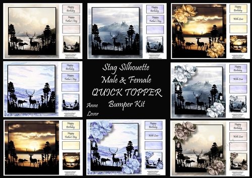 Stag Silhouette (Male & Female) QUICK TOPPER Bumper Kit
