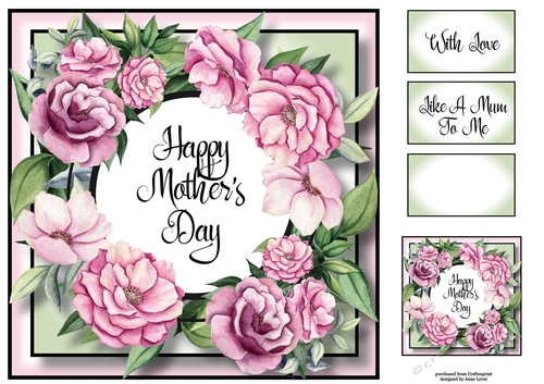 Floral mothers Day Frame 3 8x8