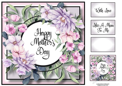 Floral mothers Day Frame 2 8x8