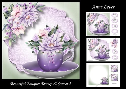 Beautiful Bouquet Teacup & Saucer 2