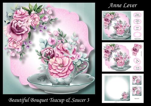 Beautiful Bouquet Teacup & Saucer 3
