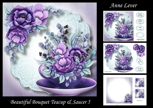 Beautiful Bouquet Teacup & Saucer 5