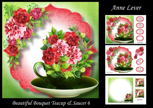Beautiful Bouquet Teacup & Saucer 6
