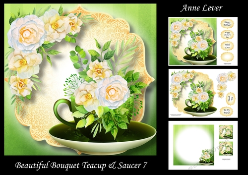 Beautiful Bouquet Teacup & Saucer 7