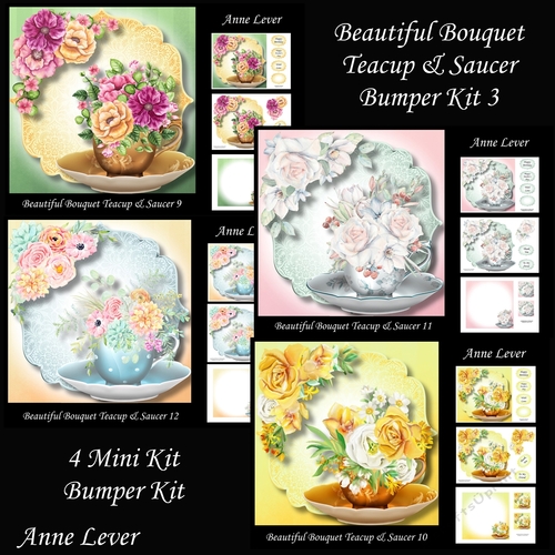 Beautiful Bouquet Teacup & Saucer Bumper Kit 3