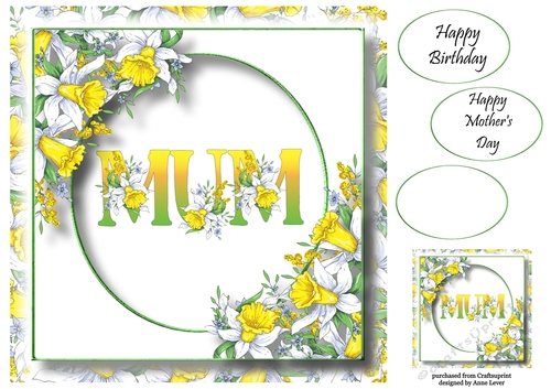 Beautiful Spring Daffodils - Mum 8x8