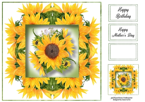 Gorgeous Watercolour Florals 4 8x8