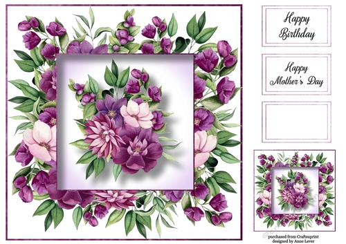 Gorgeous Watercolour Florals 2 8x8