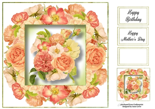 Gorgeous Watercolour Florals 11 8x8