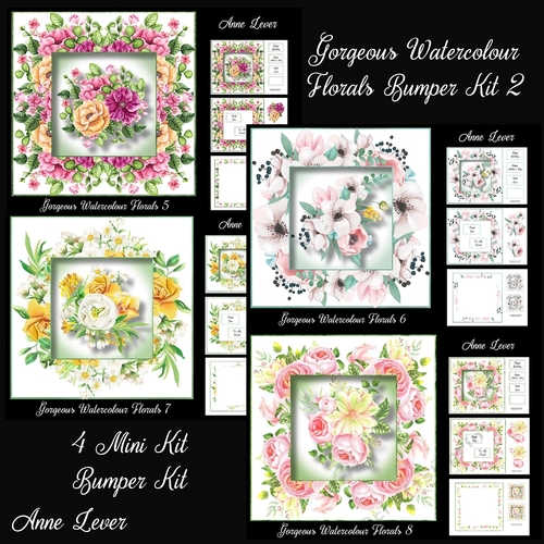 Gorgeous Watercolour Florals Bumper Kit 2