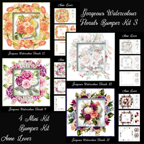 Gorgeous Watercolour Florals Bumper Kit 3
