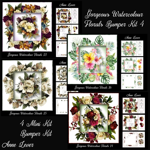 Gorgeous Watercolour Florals Bumper Kit 4