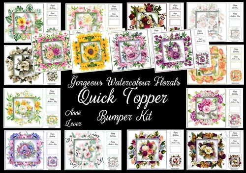 Gorgeous Watercolour Florals QUICK TOPPER Bumper Kit